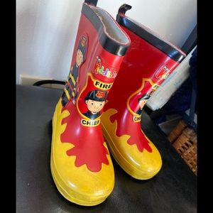 Fireman rain boots